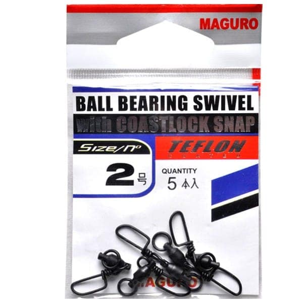 Maguro Ball Bearing Swivel with Coastlock Snap Teflon Coated